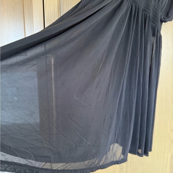Torrid Sheer Black V-Neck Elastic Waist Dress/Cover Up - size 1 - Picture 9 of 11